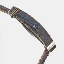 Pre Owned Hermes Mother of Pearl Diamond Stainless Steel Alligator Leather Heure H W053236WW00 Women's Wristwatch 21 mm