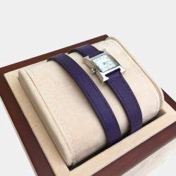 Hermes Iris/ Purple Evercolor Heure H Mini Watch 21 mm