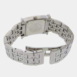 Hermes Silver Stainless Steel Heure H Quartz Women's Wristwatch 21 mm