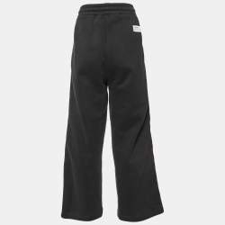 Heron Preston Black Cotton Logo Tape Detail Sweatpants L