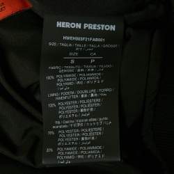 Pre Owned Heron Preston Black Patch Work Nylon Padded Crop Jacket S