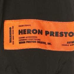 مملوكة مسبقًا جاكيت هيرون بريستون أسود نايلون بسحاب مقاس كبير