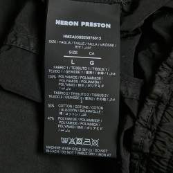 مملوكة مسبقًا جاكيت هيرون بريستون أسود نايلون بسحاب مقاس كبير