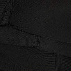 Herve L Leroux Vintage Black Stretch Knit Sleeveless Bodycon Dress S