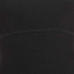Herve L Leroux Vintage Black Stretch Knit Sleeveless Bodycon Dress S