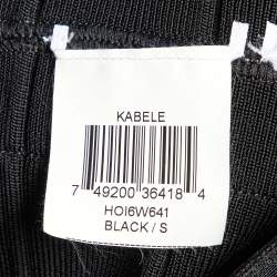 مملوكة مسبقًا Herve Leger Black Bandage Knit Strapless Kabele Dress S