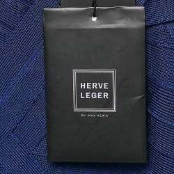 Herve Leger Cobalt Blue Bandage Knit Jersey Layton Dress XS
