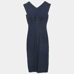 Herve Leger Pacific Blue Knit Bandage Stella Dress XS