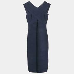 Herve Leger Pacific Blue Knit Bandage Stella Dress XS