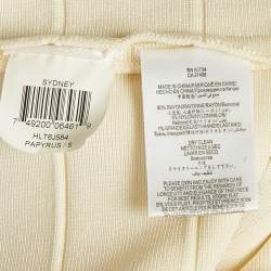Herve Leger Ivory Bandage Knit Sleeveless Bodycon Dress S