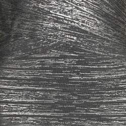 Herve Leger Dark Grey Woodgrain Foil Print Camilla Bandage Gown L