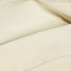 Pre Owned Herve Leger Cream Knit One-Shoulder Elena Bandage Maxi Dress M