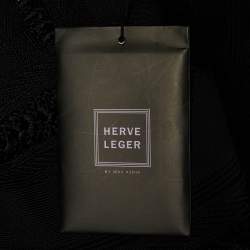 Pre Owned Herve Leger Black Knit Taliyah Mini Skirt XXS 