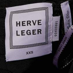 Pre Owned Herve Leger Black Knit Taliyah Mini Skirt XXS 