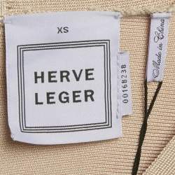 مملوكة مسبقًا Herve Leger Pink Stretch Knit Trish Mini Dress XS