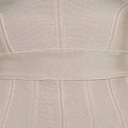 مملوكة مسبقًا Herve Leger Pink Stretch Knit Trish Mini Dress XS