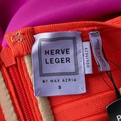 Herve Leger Color Block Cutout Detail Sleeveless Emmaline Dress S
