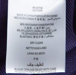 Pre Owned فستان هيرفي ليجر بانديدج بلا أكمام بنفسجي L