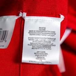 Pre Owned Herve Leger Coral Pink Bandage Kyra Mini Dress XS