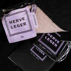 Herve Leger Black Bandage Sequin Embellished Halle Bodycon Gown XS
