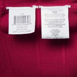 Herve Leger Dark Crimpson Knit Fit & Flare Midi Skirt M