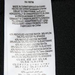 Pre Owned Herve Leger Black Ribbed Knit Pencil Skirt S