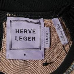 مملوكة مسبقًا Herve Leger Black Bandage Knit Halle Maxi Dress M