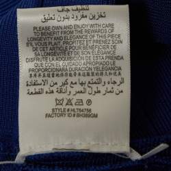 مملوكة مسبقًا Herve Leger Blue Knit Sleeveless Bandage Dress S