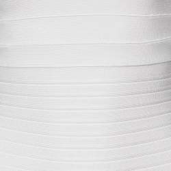 Pre Owned Herve Leger Off-White Jersey Bandage Short Dress S