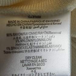 Pre Owned Herve Leger Off-White Jersey Bandage Short Dress S