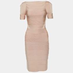 Herve Leger Roseblush Pink Bandage Jersey Mini Dress XS
