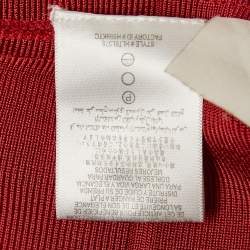 Herve Leger Scarlet Red Jersey Sleeveless Bandage Dress S