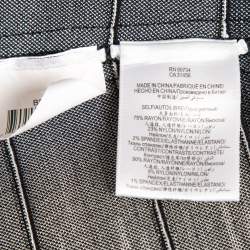 Herve Leger Black/White Patterned Knit Zip-Up Britt Jacket M
