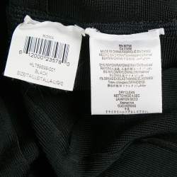 Herve Leger Black Stretch Bandage Knit Flared Maxi Dress L