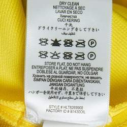 Herve Leger Yellow Stretch Knit Bandage Mini Dress M