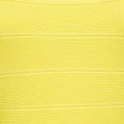 Herve Leger Yellow Stretch Knit Bandage Mini Dress M