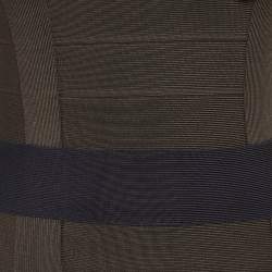 Herve Leger Multicolor Jersey One-Shoulder Mini Bandage Dress XS