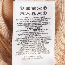 Pre Owned Herve Leger Gold Lurex Jersey Fringed Mini Dress XS