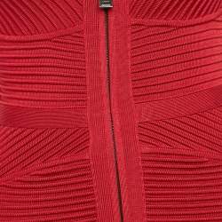 Herve Leger Red Bandage Knit Mini Dress XS