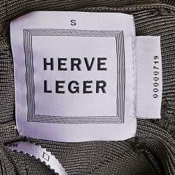Herve Leger Grey Bandage Knit Mini Lane Dress S