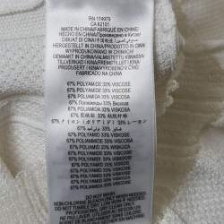 مملوكة مسبقًا فستان هيرفي ليجي أبيض جيرسي أكمام طويلة قصير مقاس صغير - سمول