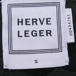 Herve Leger Black Knit Sleeveless Audrina Bandage Dress S