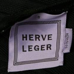 Herve Leger Black Knit Sleeveless Bandage Dress S