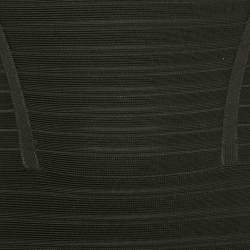 Herve Leger Black Knit Sleeveless Bandage Dress S