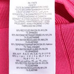 Herve Leger Pink Bandage Knit Cutout Bodycon Dress S