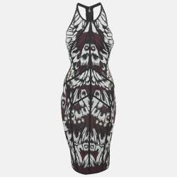 Herve Leger Multicolor Jacquard Knit Jourdan Midi Dress XS