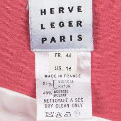 Herve Leger Vintage Pink Mesh Top Skirt and Blazer Set XL