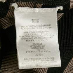 Pre Owned فستان هيرفي ليجي بدون أكمام بني أسود تريكو مقاس صغير