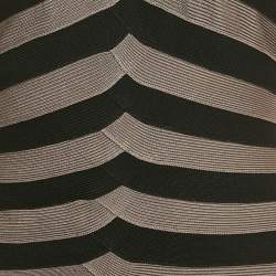 Pre Owned فستان هيرفي ليجي بدون أكمام بني أسود تريكو مقاس صغير