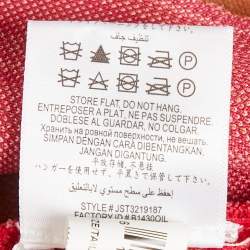 Pre Owned Herve Leger Pink Striped Jersey -Knit High Waisted Mini Skirt XXS